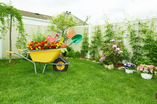 Well-maintained hedge shapes enhancing garden aesthetics